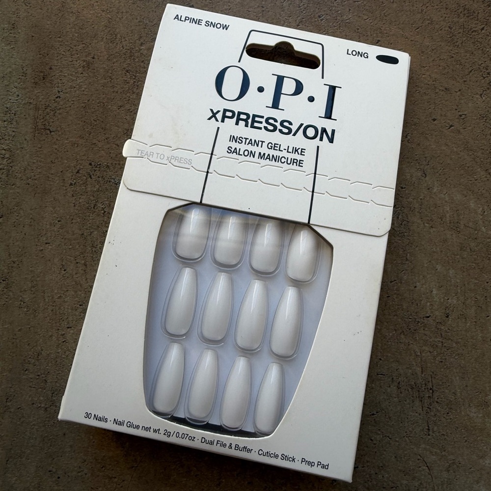 OPI XPress Alpine Snow Instant Gel-Like Salon Manicure